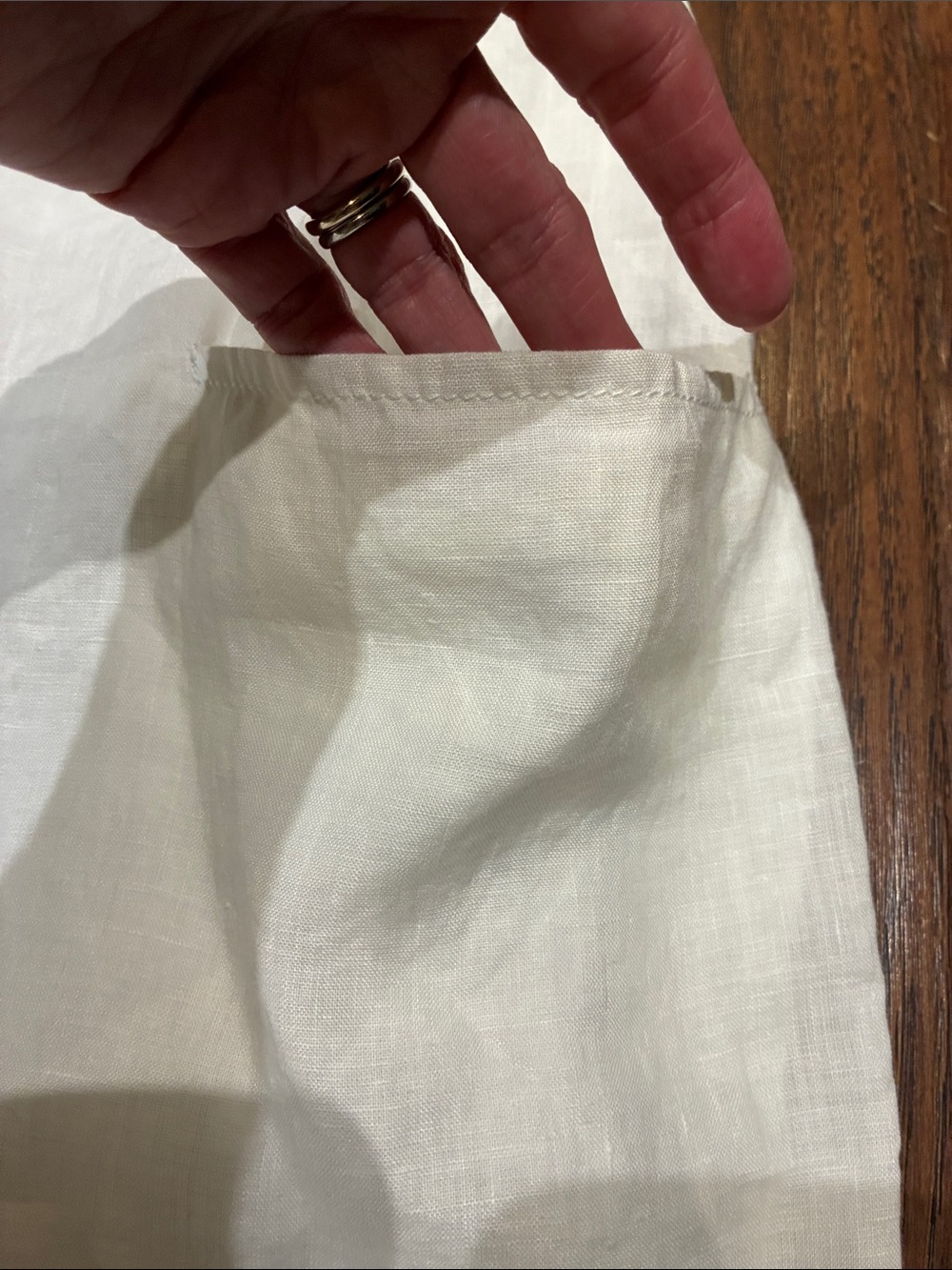 Eileen Fisher White Midi Linen Elastic-Waist Skirt - Picture 2 of 7